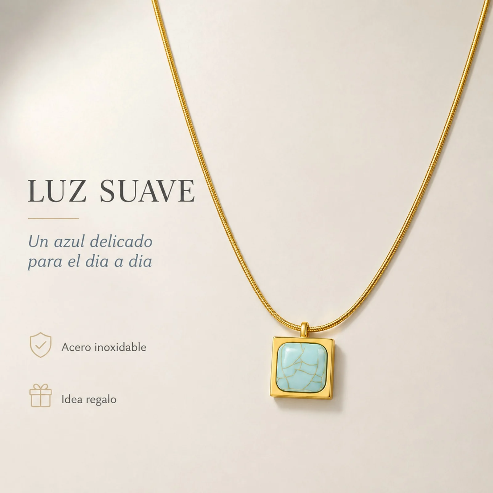 COLLAR ACERO INOXIDABLE CON SOBRE