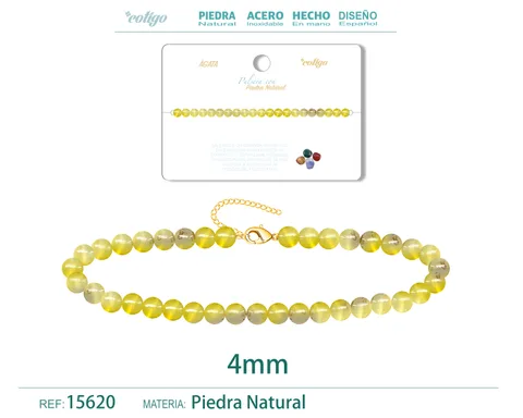 PULSERA AGATA 4MM