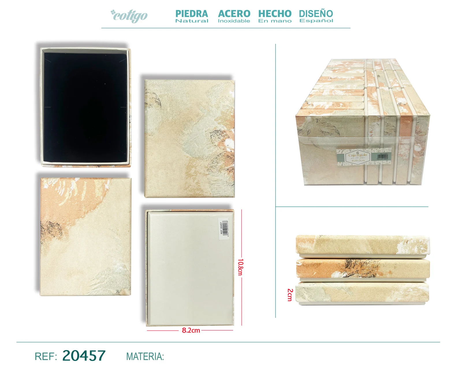CAJA DE REGALO PARA JOYAS 8*11*2 CM