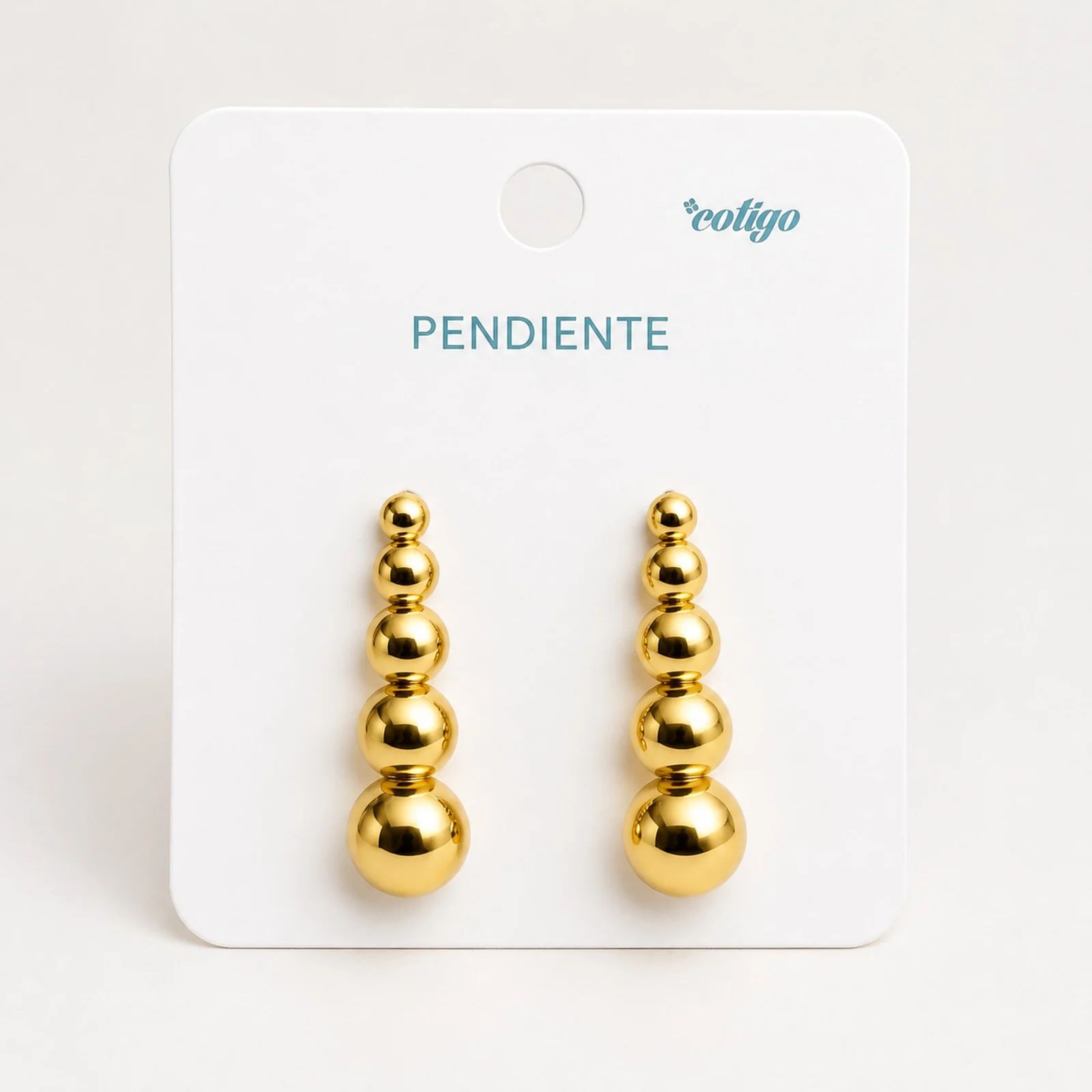 Pendiente de Plástico Metalizado