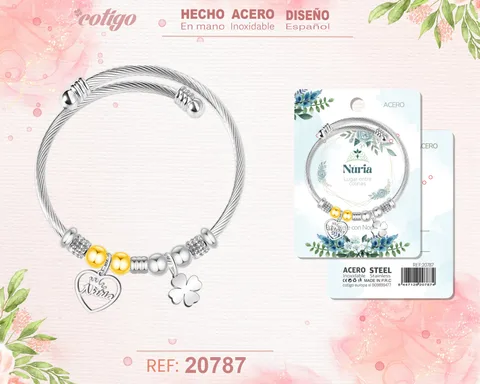 BRAZALERTE ACERO CON NOMBRE:NÚRIA
