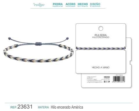 PULSERA HILO ENCERADO