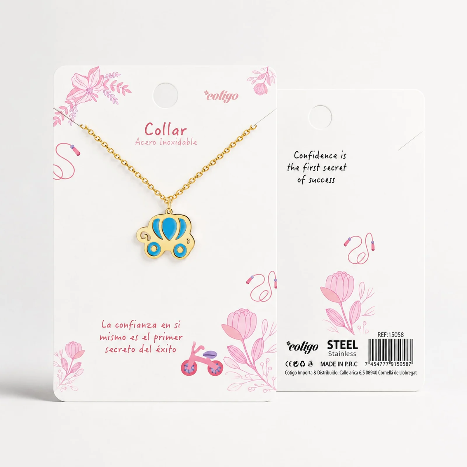 COLLAR NIÑA ACERO COLOR DORADO