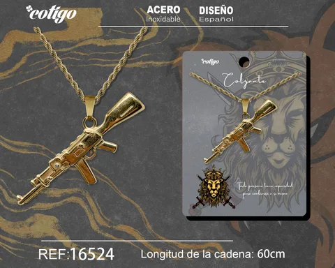 COLGANE HOMBRE ACERO COLOR DORADO