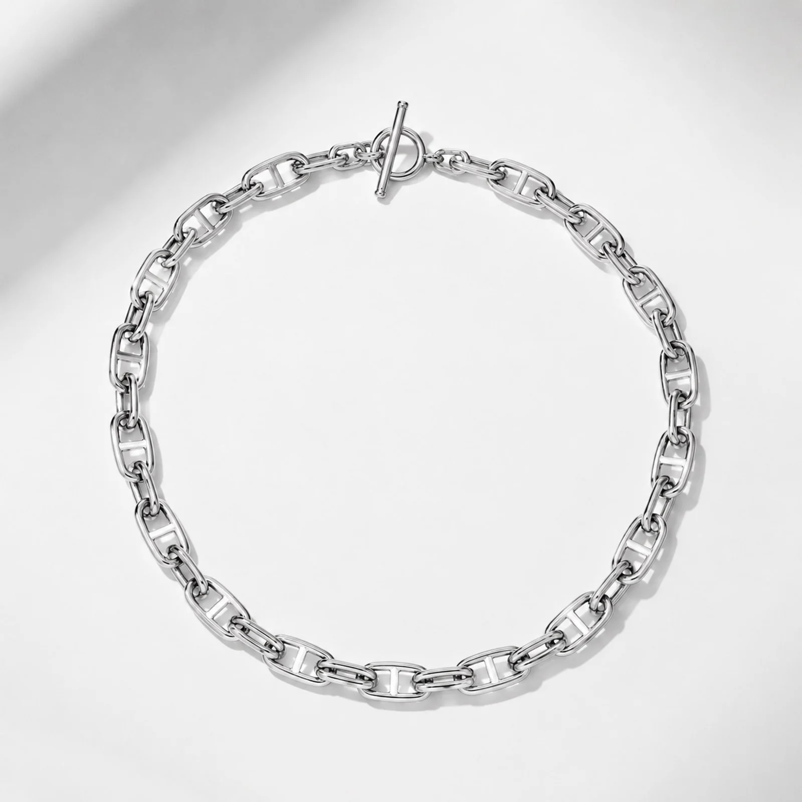 COLLAR DE CADENA ACERO PLATEADO
