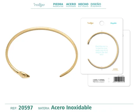 BRAZALETE ACERO COLOR DORADO