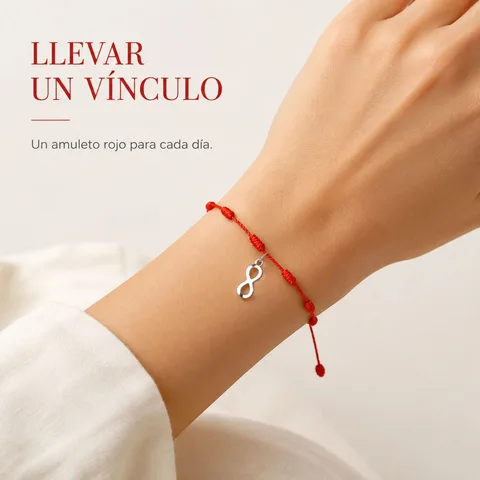 PULSERA 7 NUDOS CON SÍMBOLO INFINITO ACERO PLATEADO