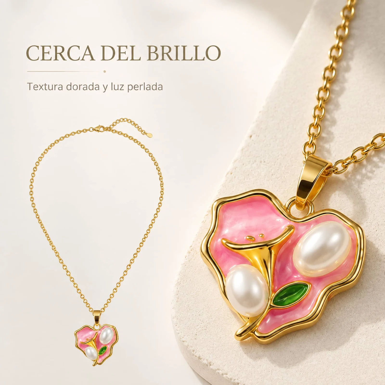 COLGANTE CHAPADO ORO 14K CON CIRCONITA