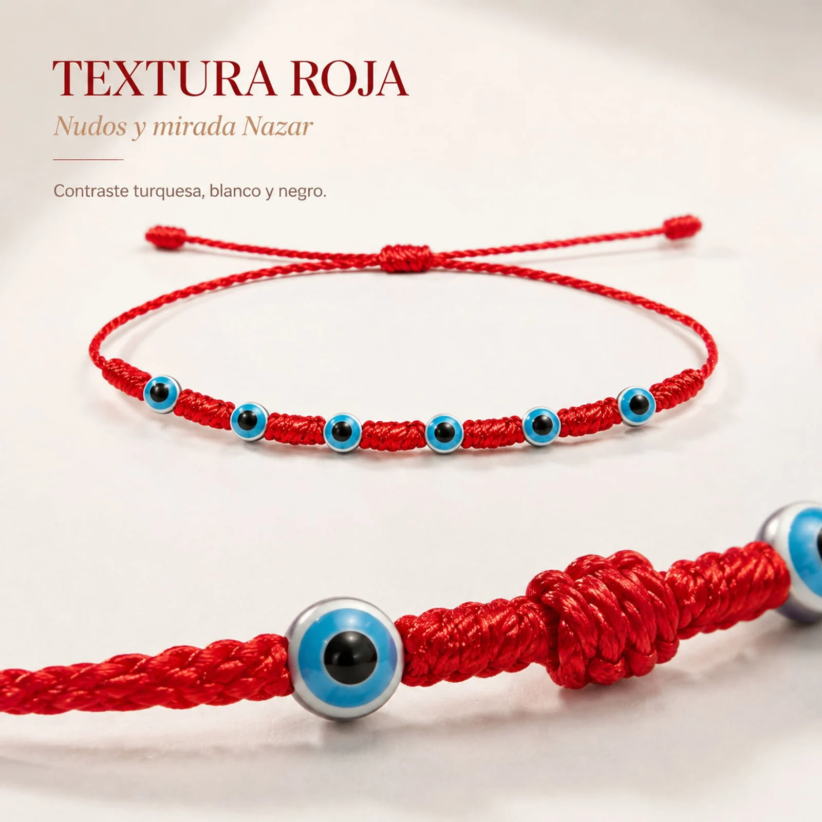 PULSERA 7 NUDOS CON OJO DE TURCO