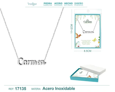 COLLAR CARMEN ACERO COLOR PLATEADO