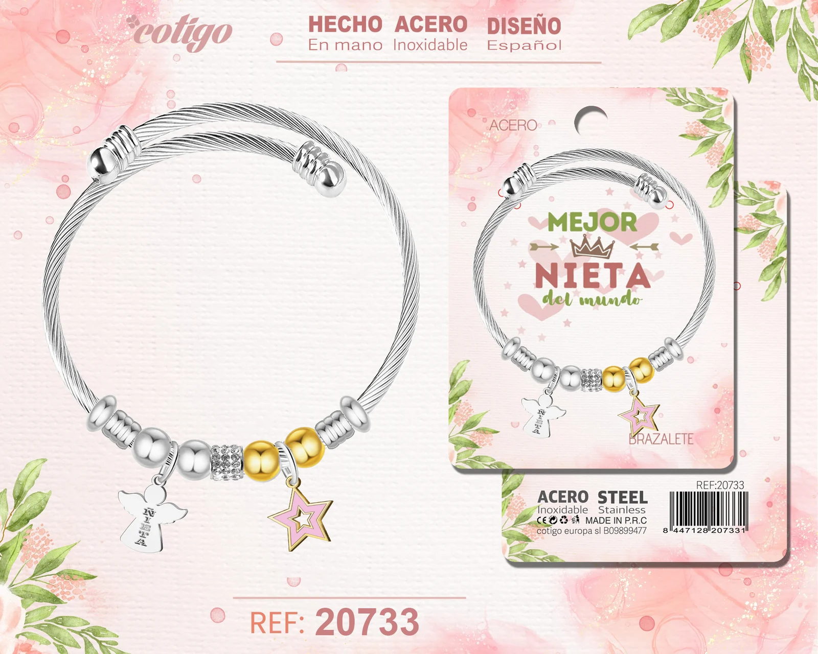 BRAZALETE ACERO PARA NIETA