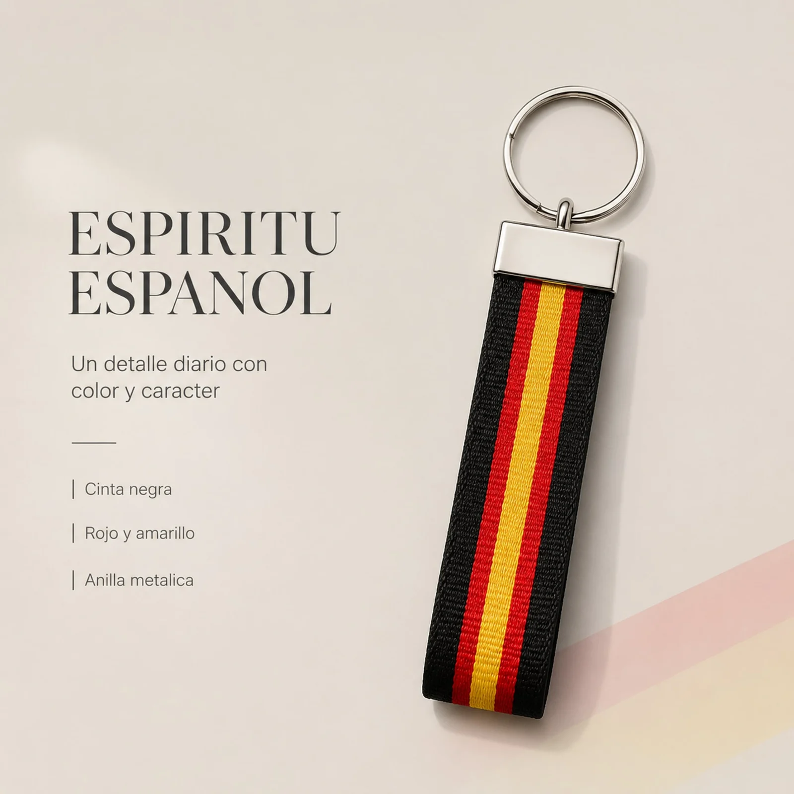 LLAVERO BANDERA ESPAÑA DE CINTA
