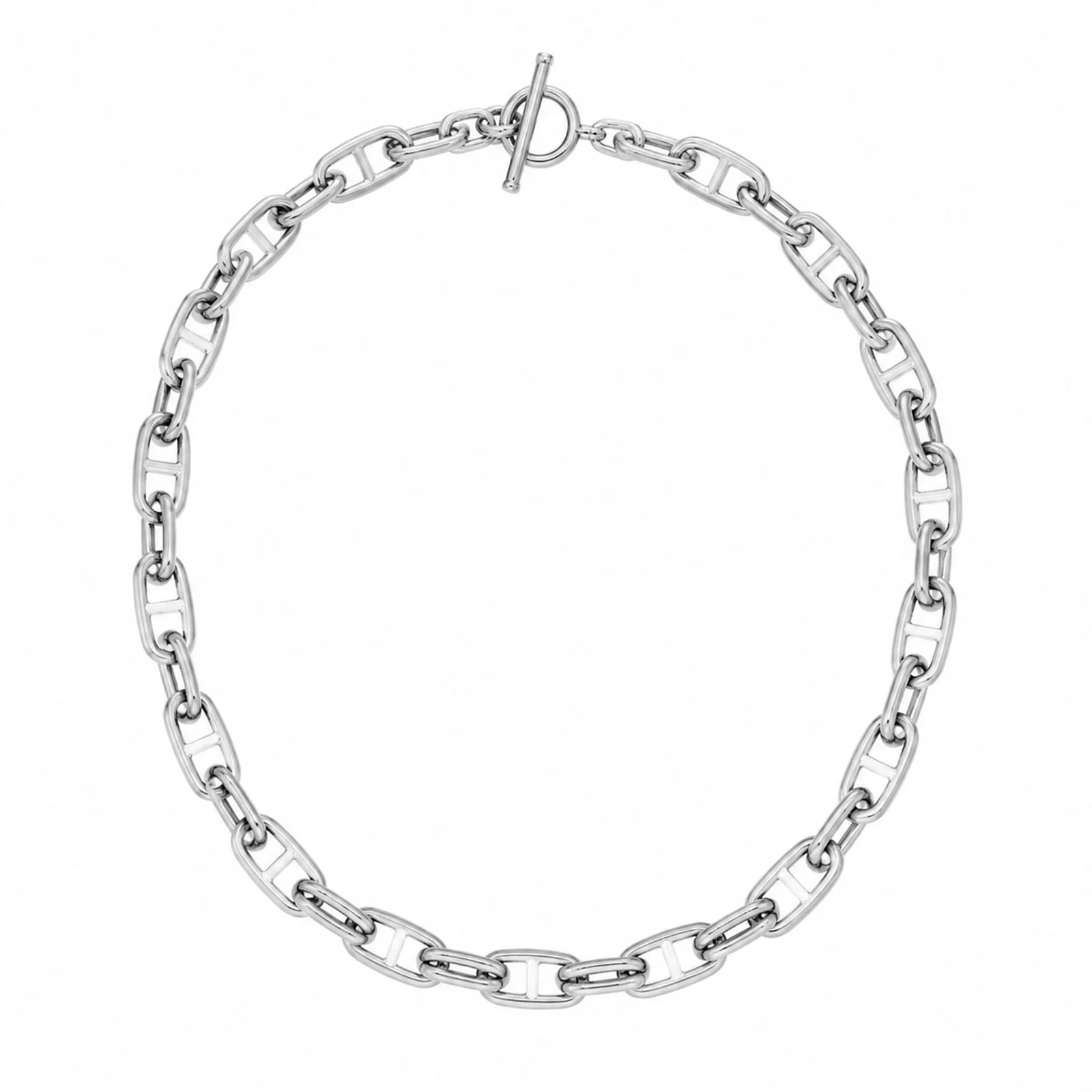 COLLAR DE CADENA ACERO PLATEADO