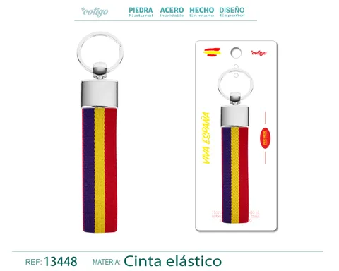 LLAVERO BANDERA ESPAÑA DE CINTA ELÁSTICA