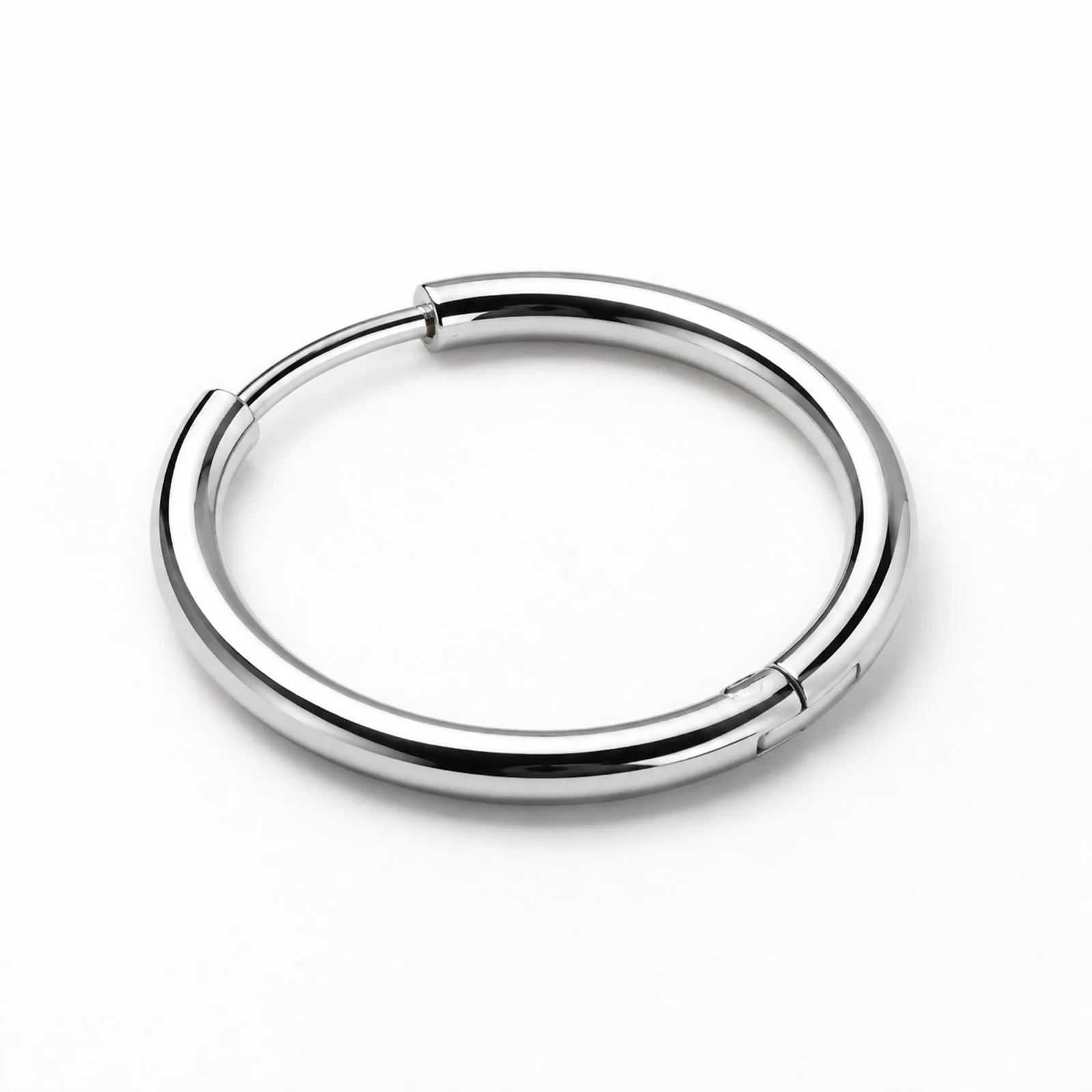 PENDIENTE DE ARO ACERO 20MM COLOR PLATEADO PARA CHARM
