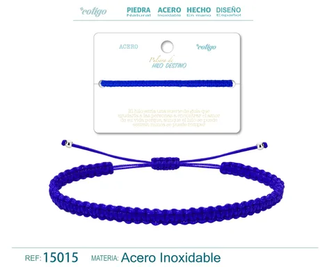 PULSERA HILO DESTINO COLOR AZUL