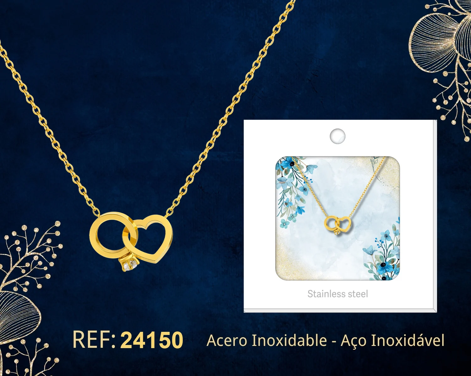 COLLAR ACERO INOXIDABLE CON SOBRE