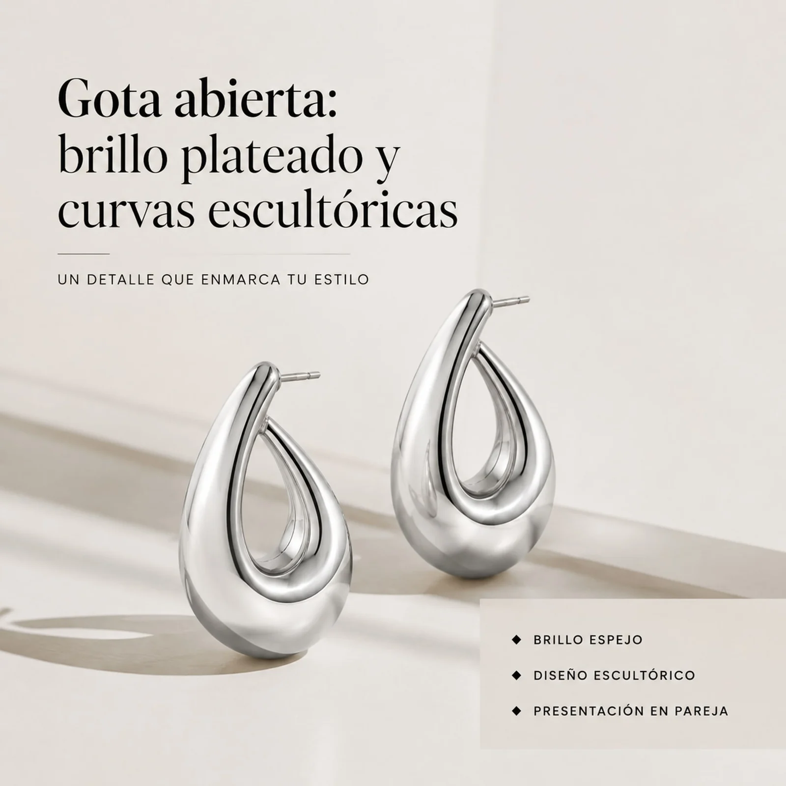 Pendiente de Plástico Metalizado