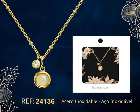 COLLAR ACERO INOXIDABLE CON SOBRE