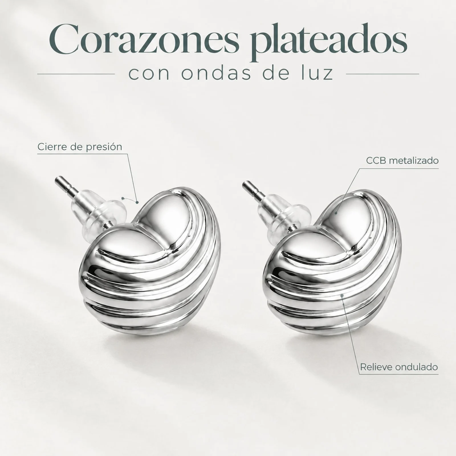 Pendiente de Plástico Metalizado