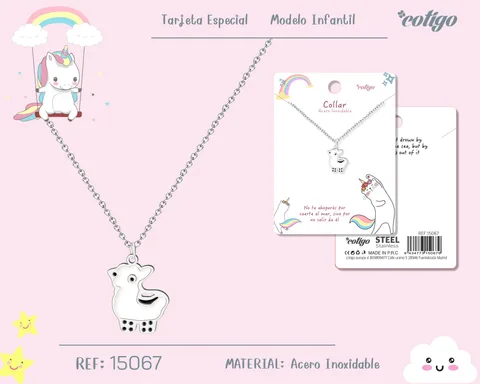 COLLAR NIÑA ACERO COLOR PLATEADO