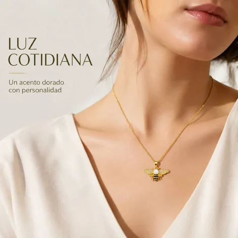 COLGANTE CHAPADO ORO 14K CON CIRCONITA