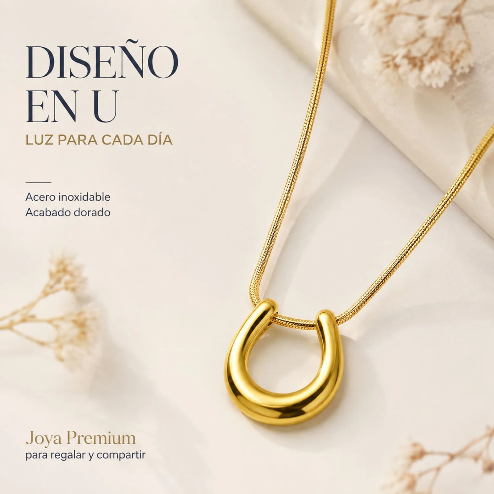 COLLAR ACERO INOXIDABLE CON SOBRE