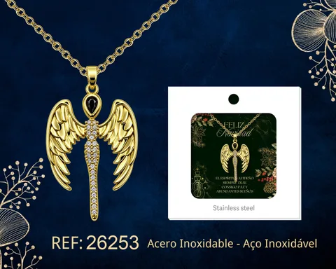 COLGANTE CHAPADO ORO 14K CON CIRCONITA PARA NAVIDAD