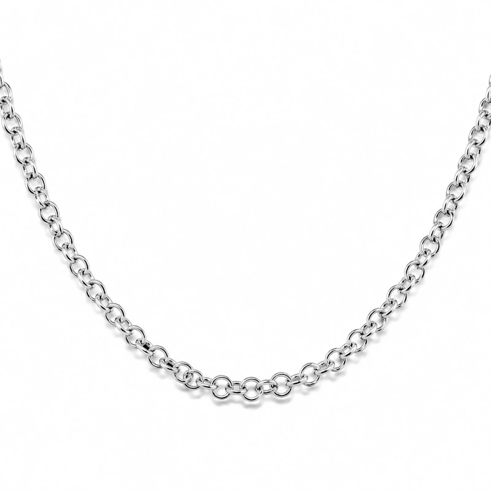 COLLAR DE CADENA ACERO PLATEADO