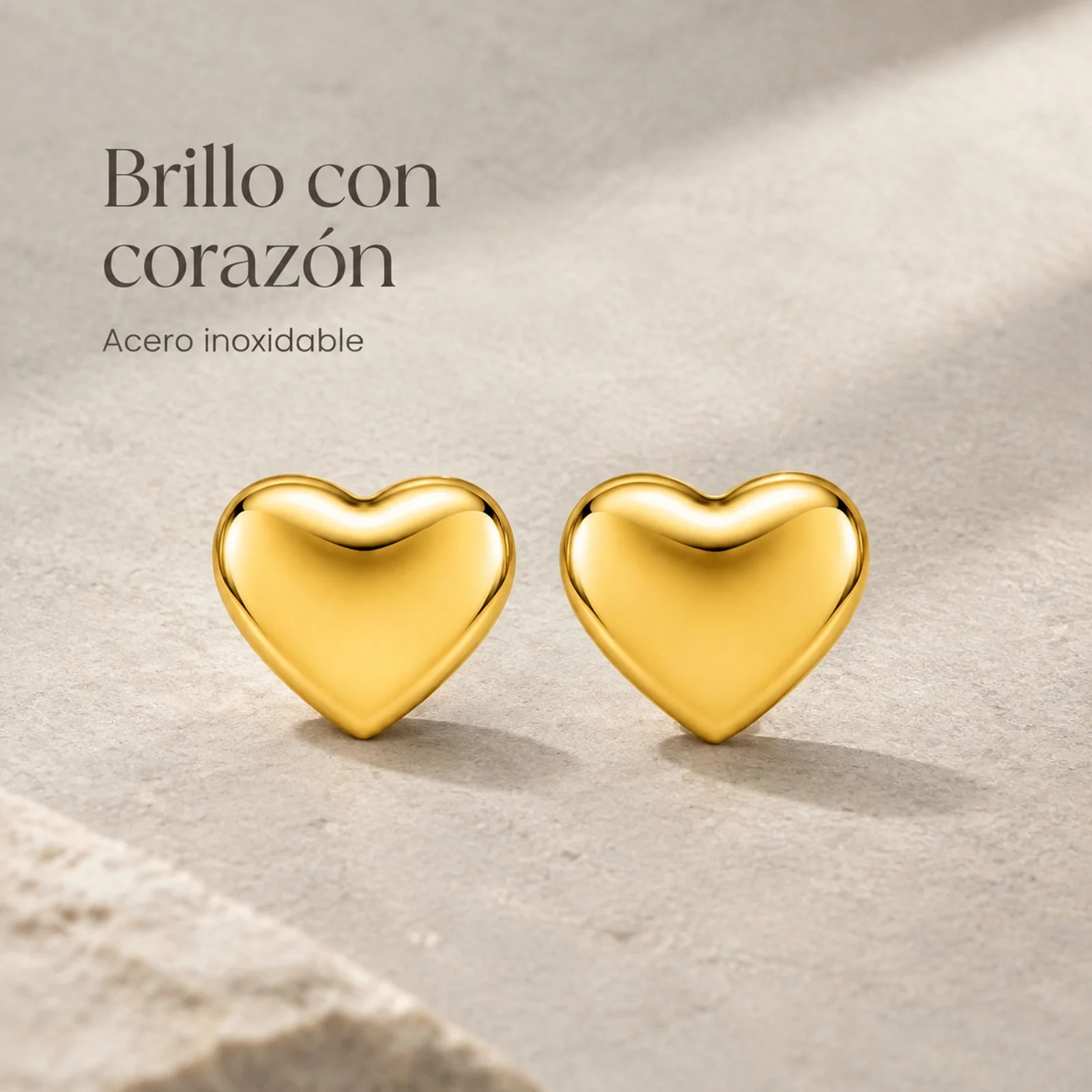 Pendiente Acero Inoxidable color Dorado