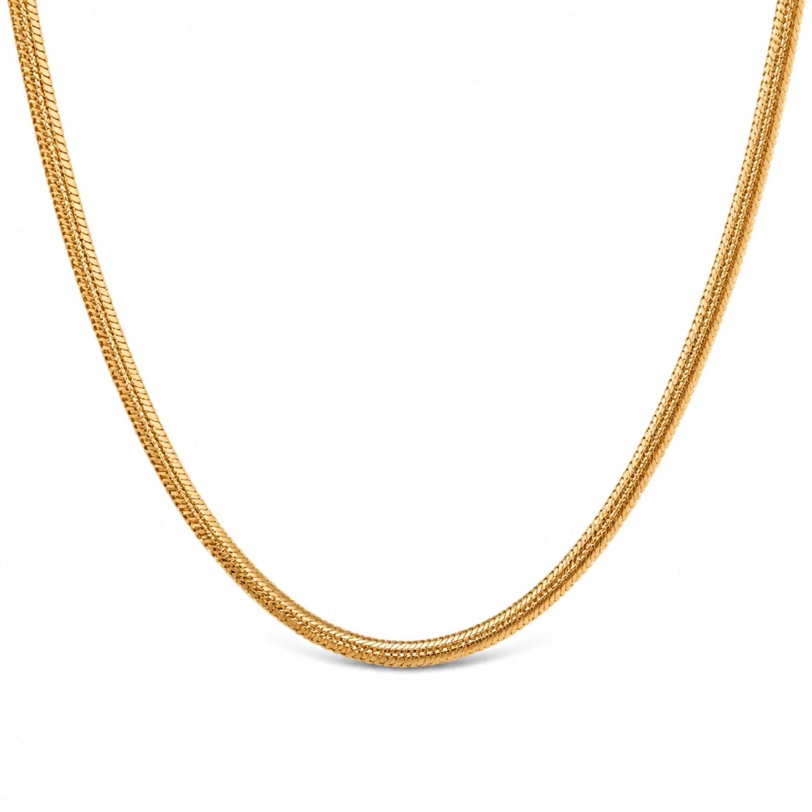 COLLAR DE CADENA ACERO DORADO