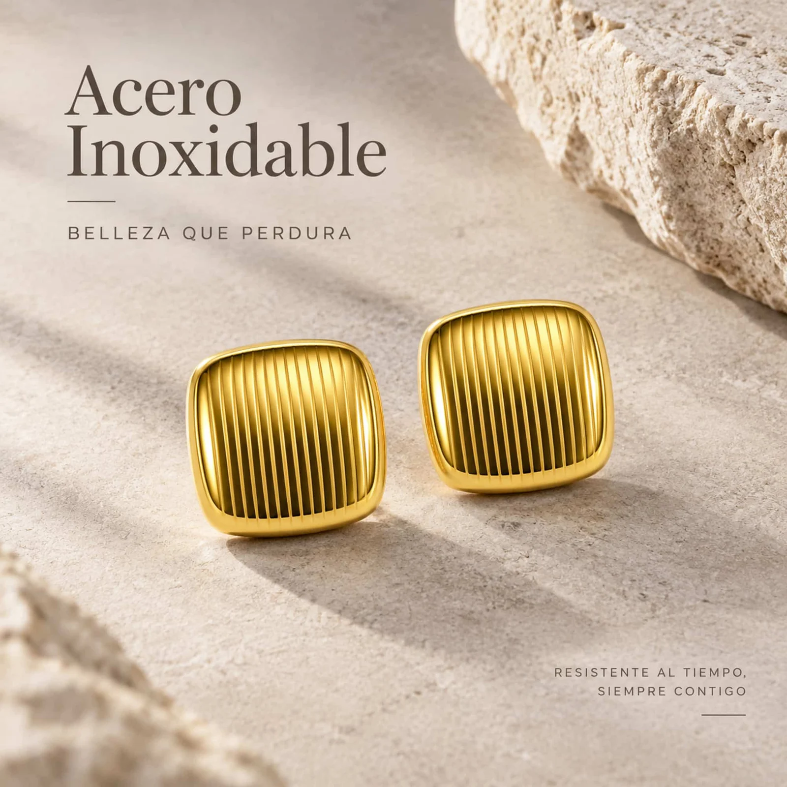 Pendiente Acero Inoxidable color Dorado
