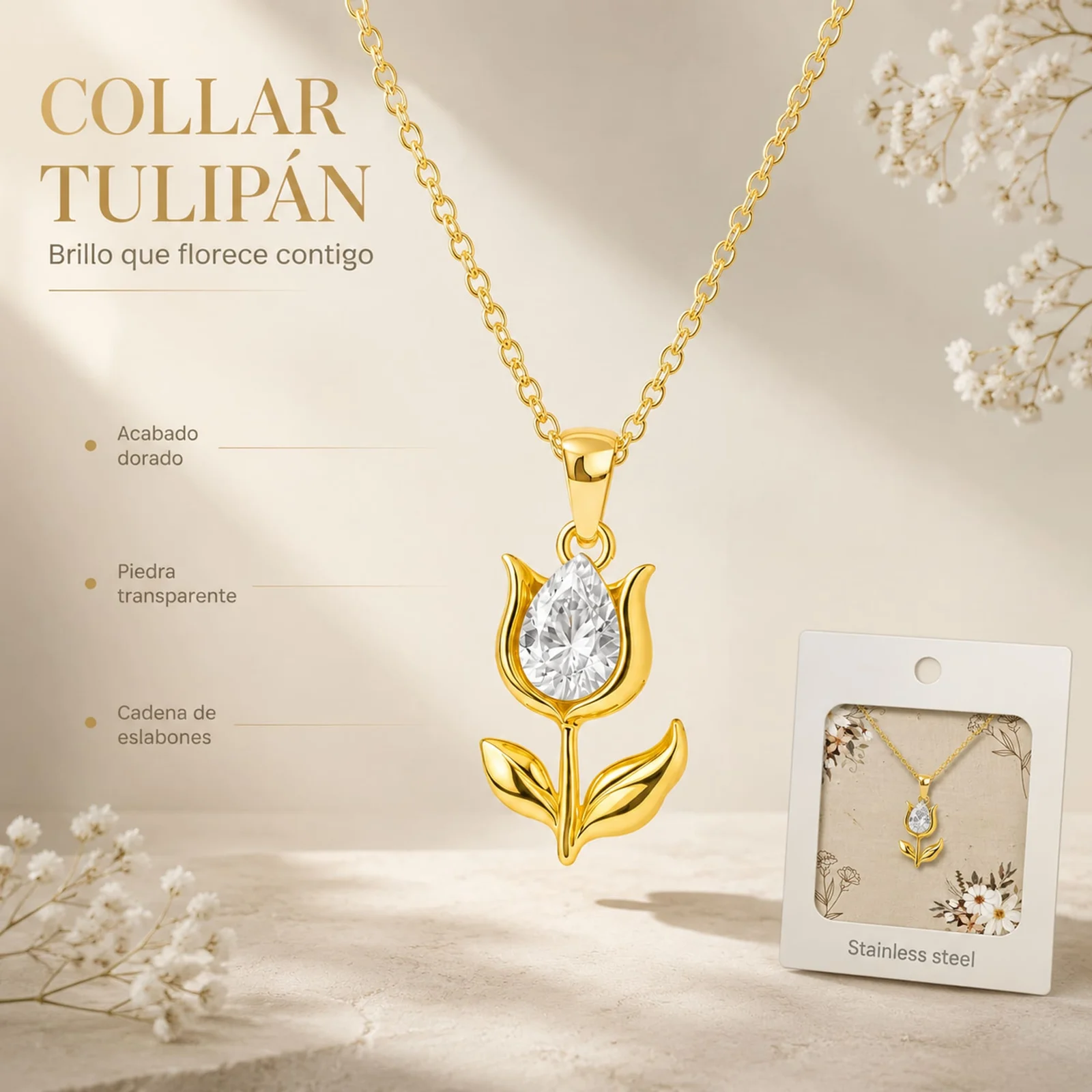 COLGANTE CHAPADO ORO 14K CON CIRCONITA