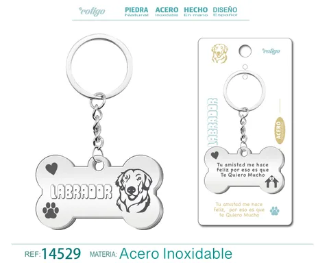 LLAVERO ACERO DE PERRO LABRADOR