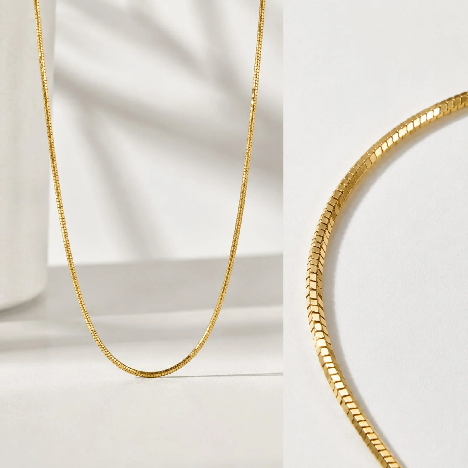 COLLAR DE CADENA ACERO DORADO