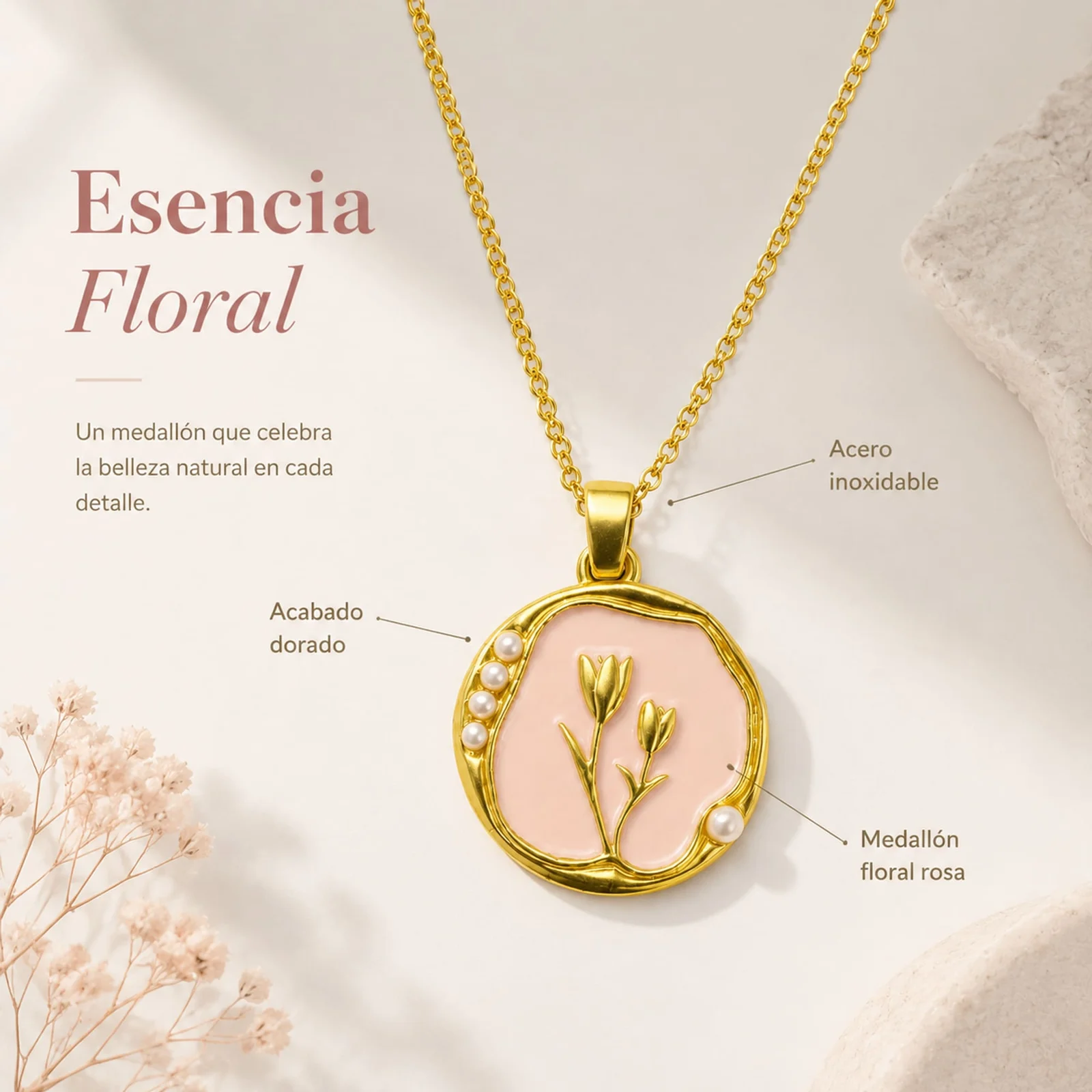 COLGANTE CHAPADO ORO 14K CON CIRCONITA