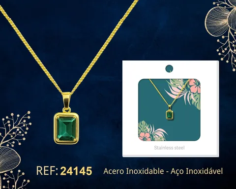COLLAR ACERO INOXIDABLE CON SOBRE