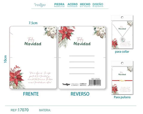 TARJETA DE NAVIDAD PARA BISUTERIA