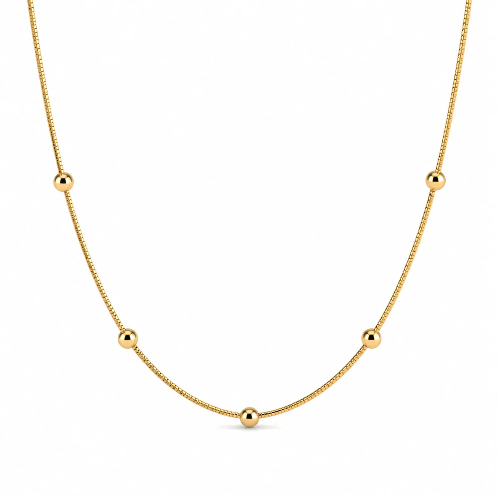 COLLAR DE CADENA ACERO DORADO