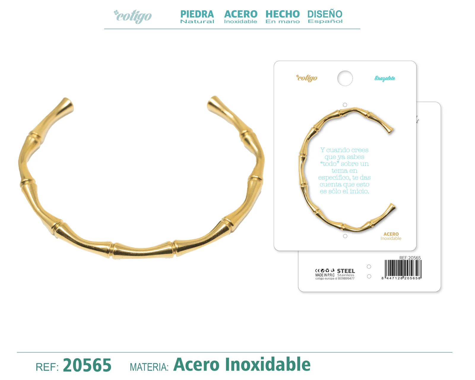 BRAZALETE ACERO COLOR DORADO