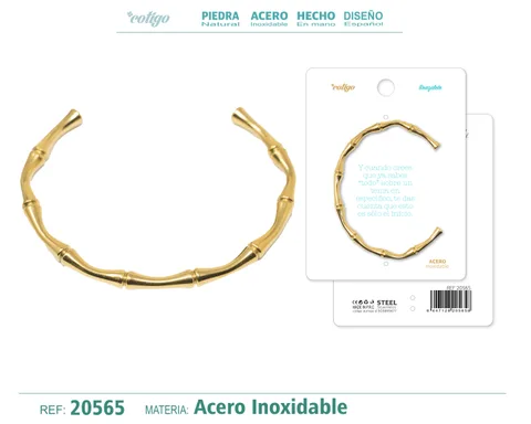 BRAZALETE ACERO COLOR DORADO