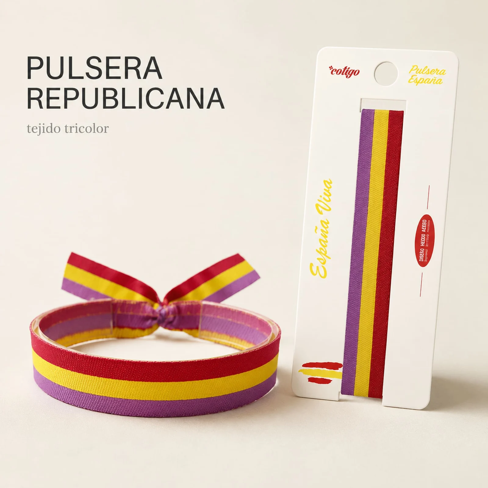 PULSERA REPÚBLICA ESPAÑOLA TEJIDO