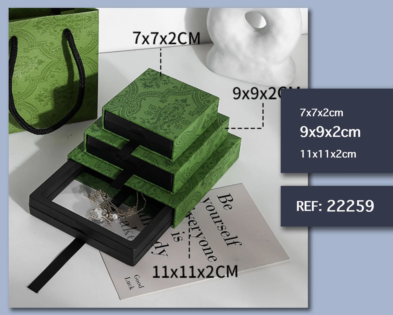 CAJA DE REGALO 9X9X2CM