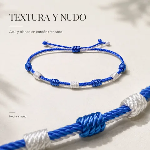 PULSERA 7 NUDOS DE BANDERA DE  ASTURIAS