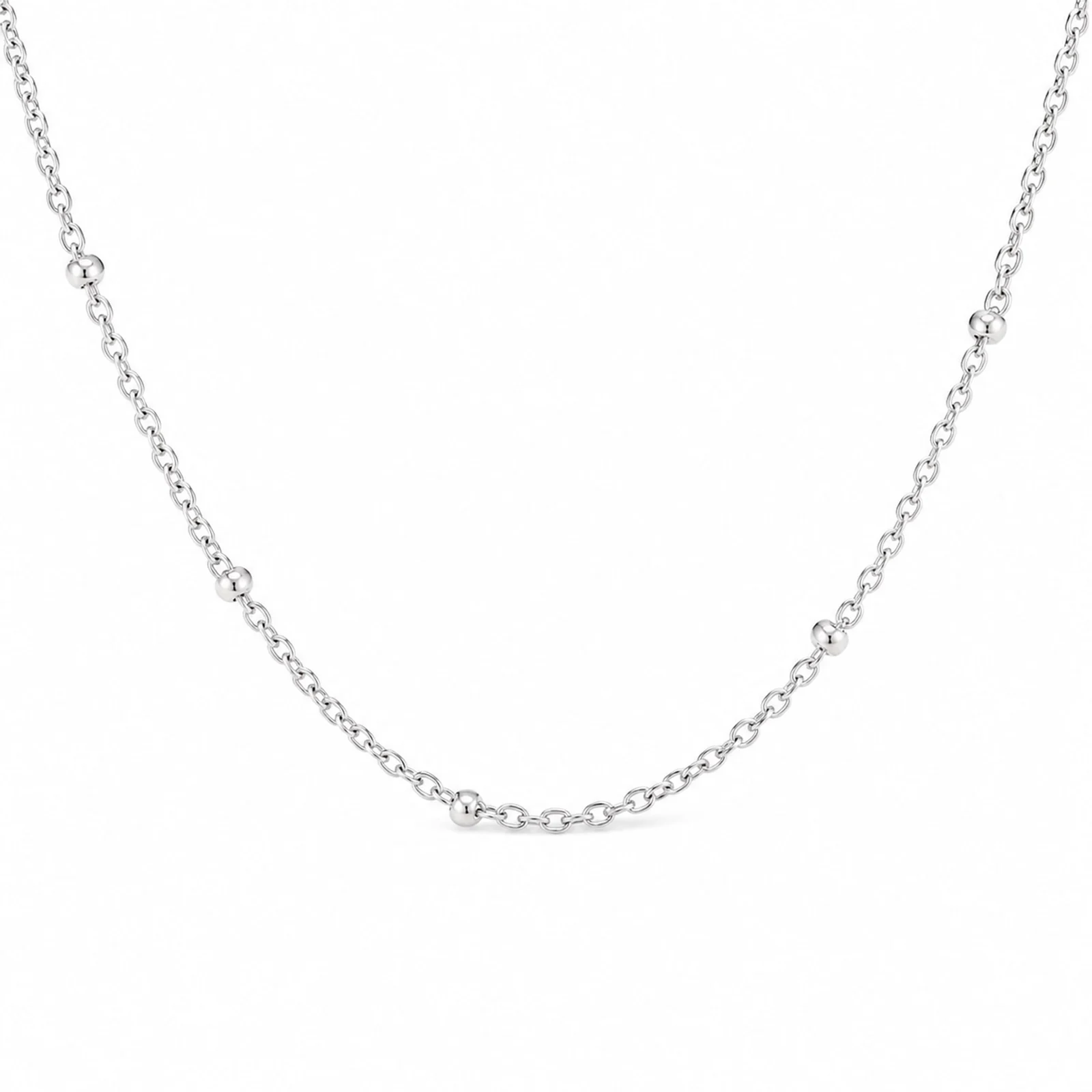 COLLAR DE CADENA ACERO PLATEADO