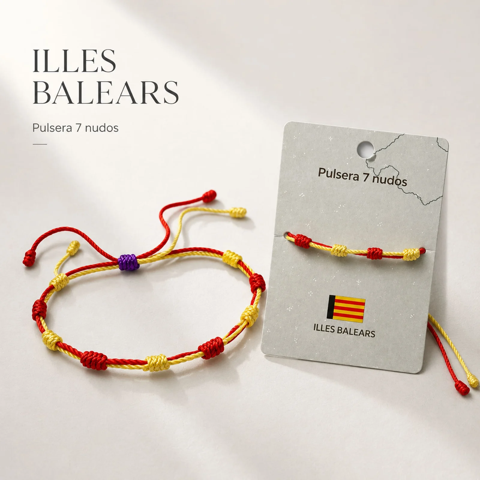 PULSERA 7 NUDOS DE BANDERA DE  ILLES BALEARS