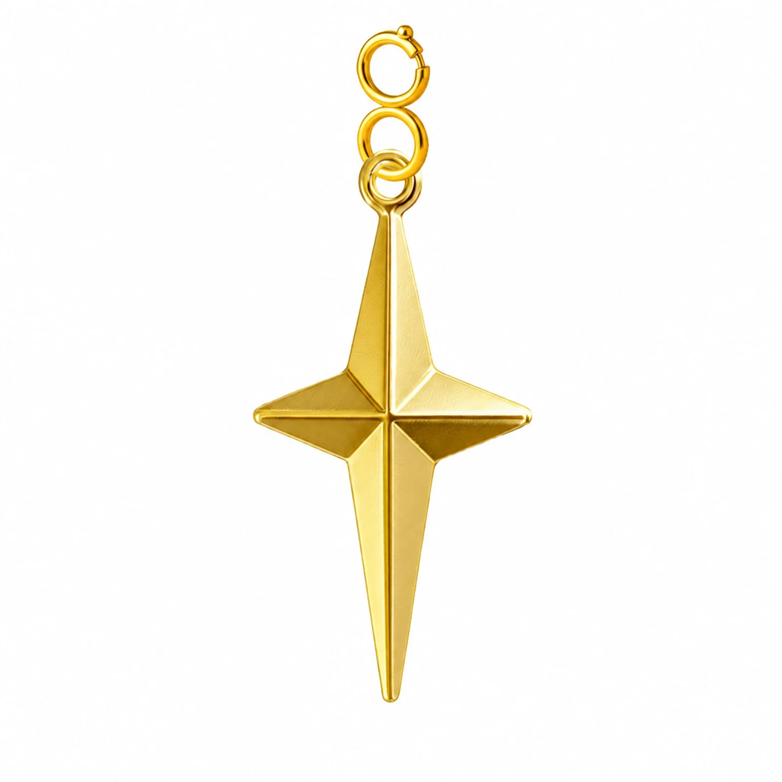 CHARM ACERO DORADO CHAPADO ORO 14 K-CON CIERRE