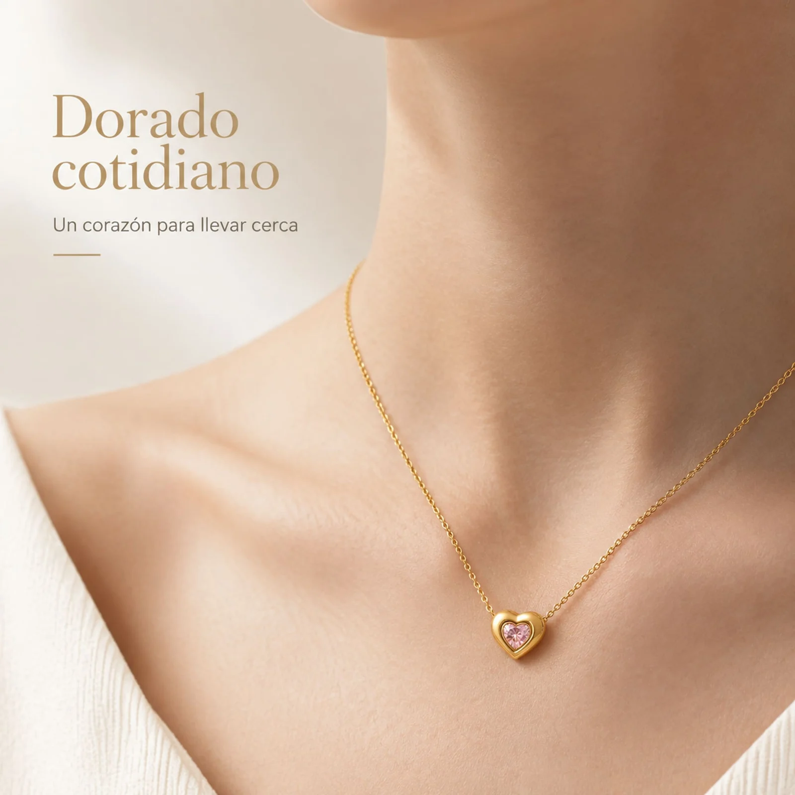 COLLAR ACERO INOXIDABLE CON SOBRE