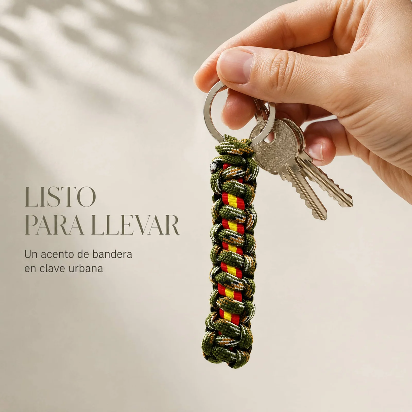 LLAVERO CUERDA CON ARO ACERO