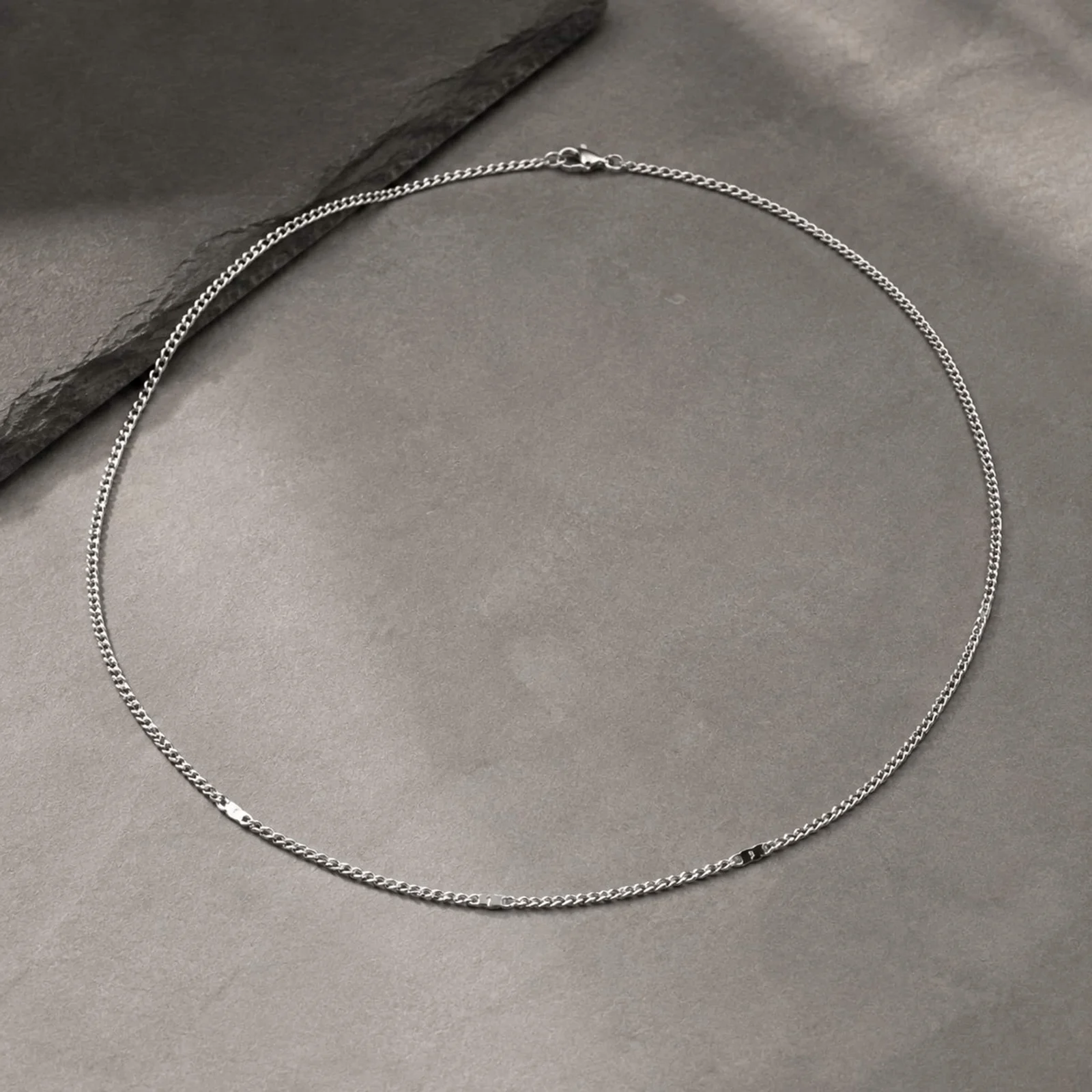 COLLAR DE CADENA ACERO PLATEADO